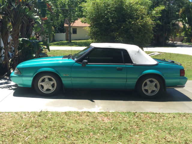 1992 Green Ford Mustang Convertible