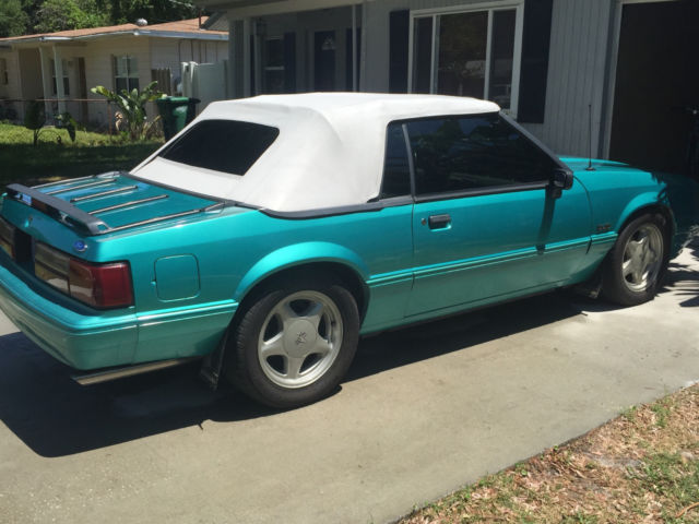 1992 Green Ford Mustang Convertible