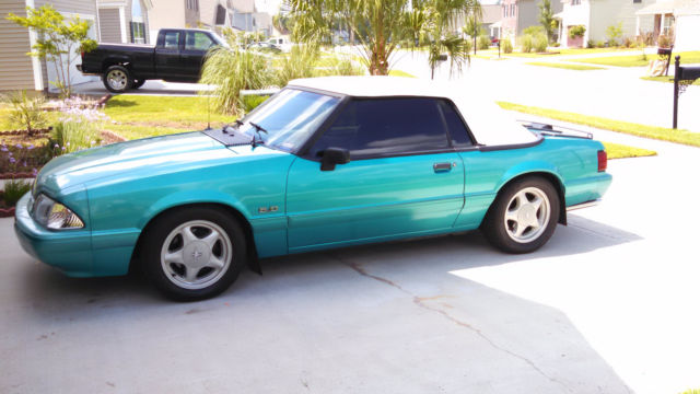 1992 Green Ford Mustang Convertible