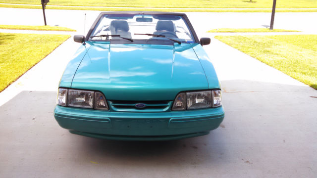1992 Green Ford Mustang Convertible