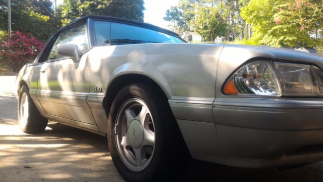 1992 Silver Ford Mustang Convertible