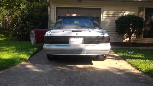 1992 Silver Ford Mustang Convertible