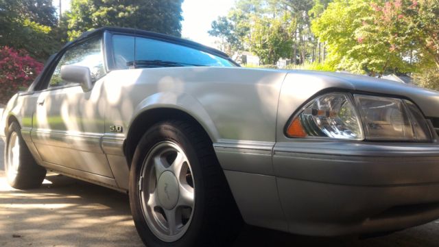 1992 Silver Ford Mustang Convertible