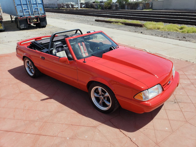 1992 Red Ford Mustang Convertible