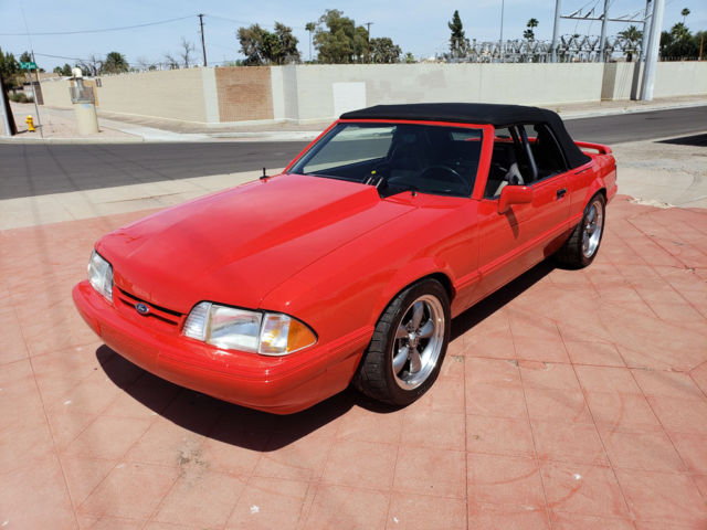 1992 Red Ford Mustang Convertible