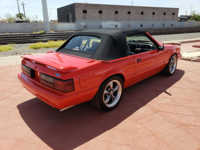 1992 Red Ford Mustang Convertible