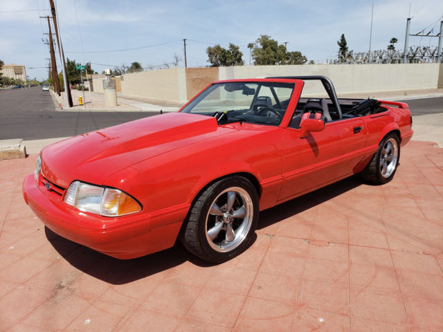 1992 Red Ford Mustang Convertible