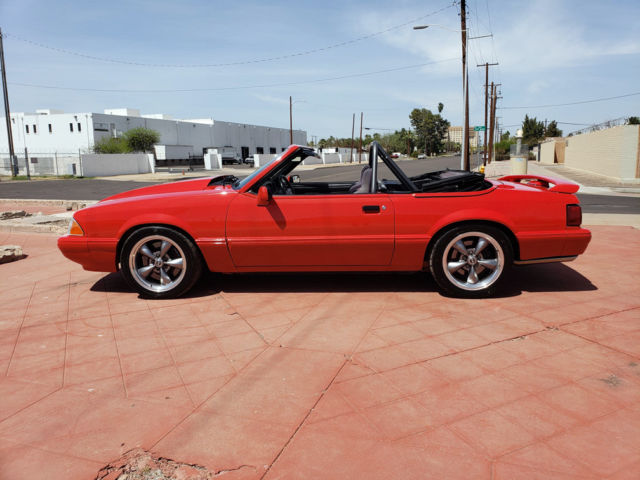 1992 Red Ford Mustang Convertible