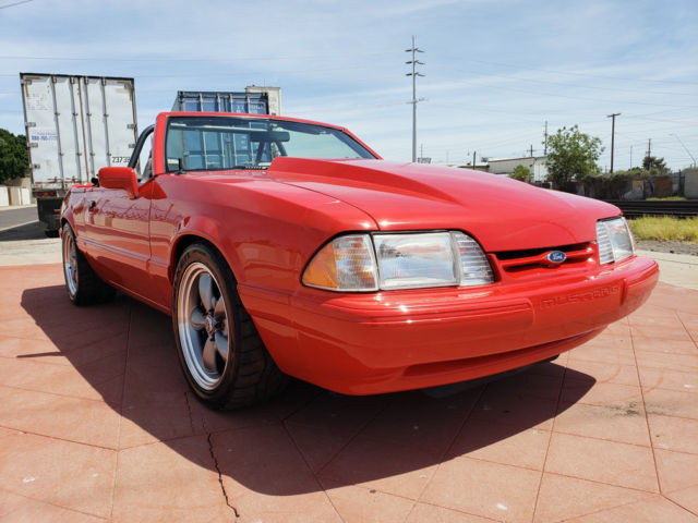 1992 Red Ford Mustang Convertible