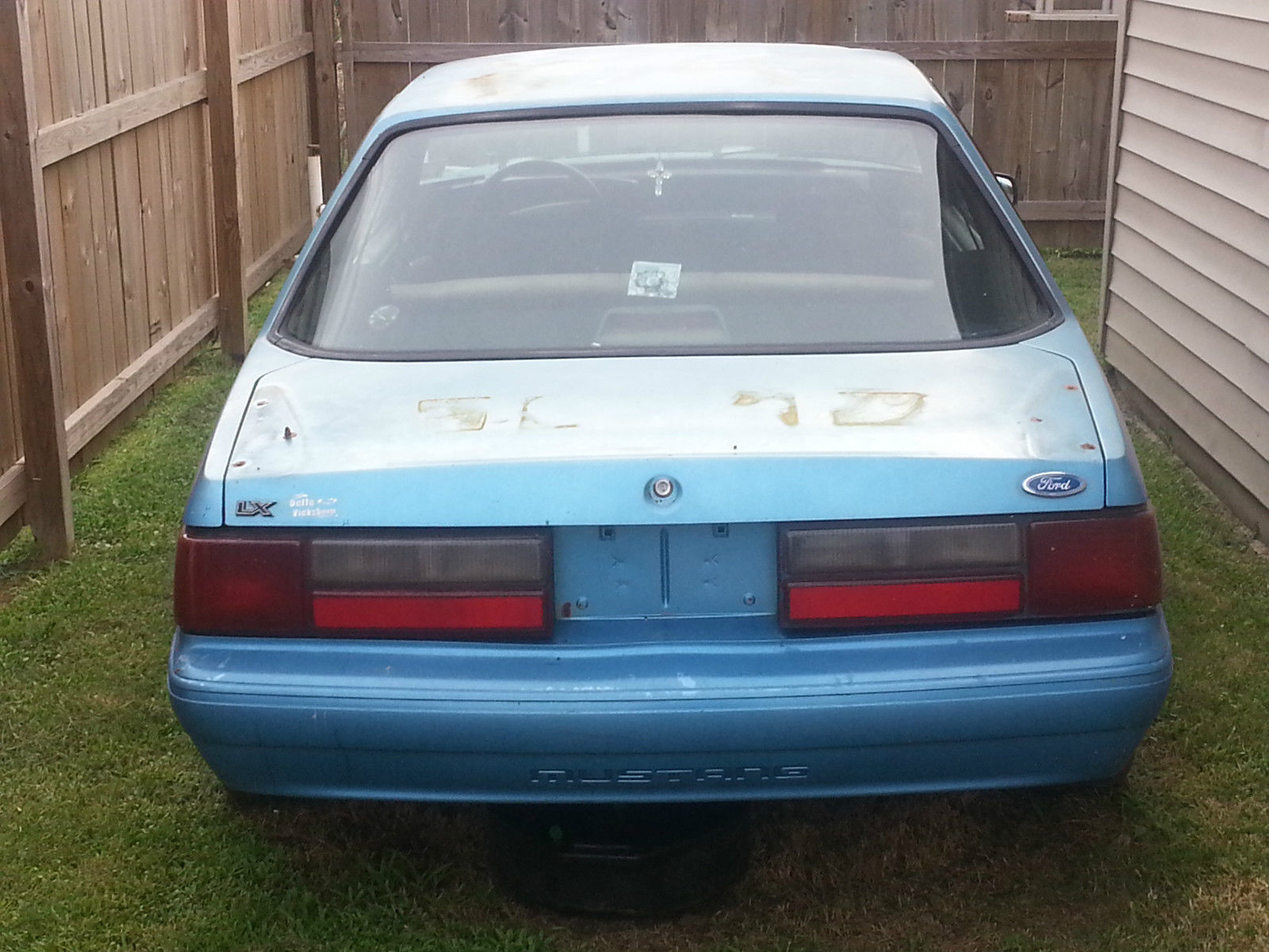 1992 Blue Ford Mustang Sedan