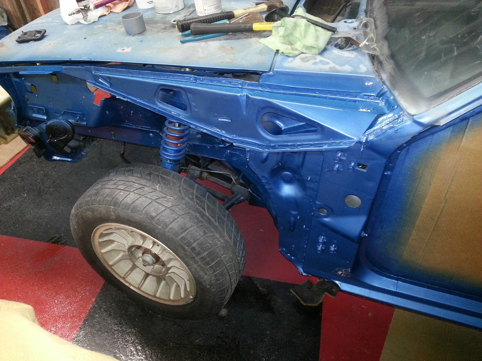 1992 Blue Ford Mustang Sedan