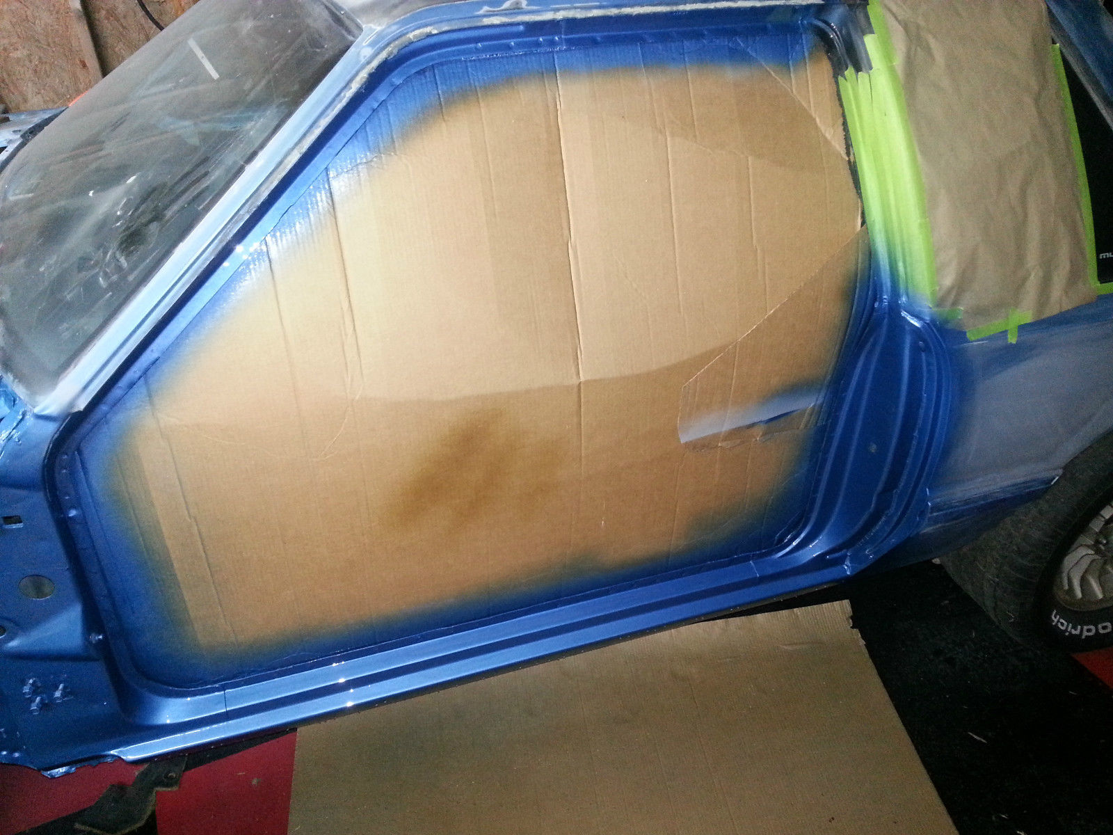 1992 Blue Ford Mustang Sedan