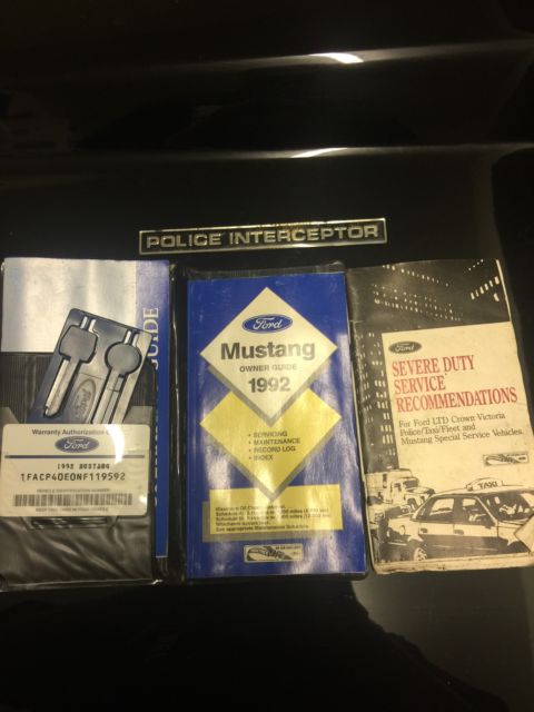 1992 Black Ford Mustang Sedan