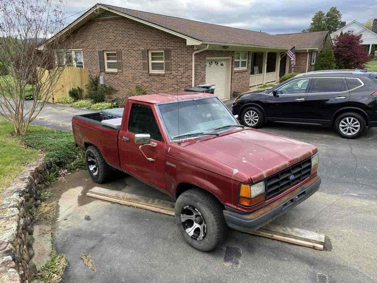 1992 Red Ford Ranger Pickup