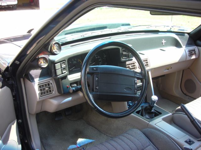 1992 Blue Ford Mustang Hatchback