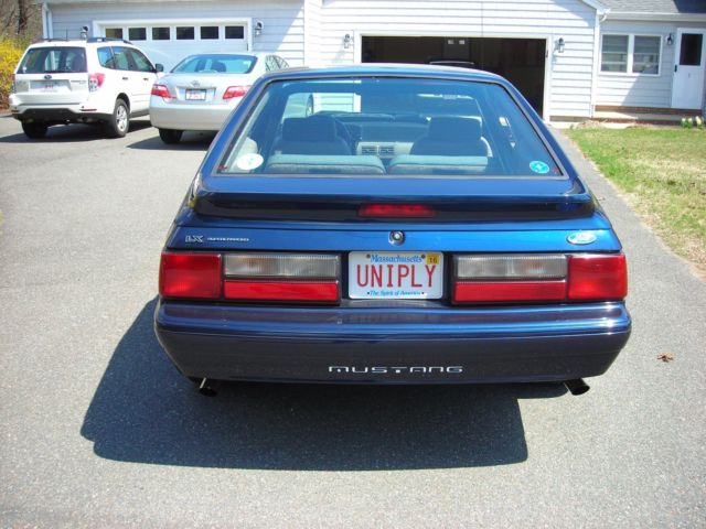 1992 Blue Ford Mustang Hatchback