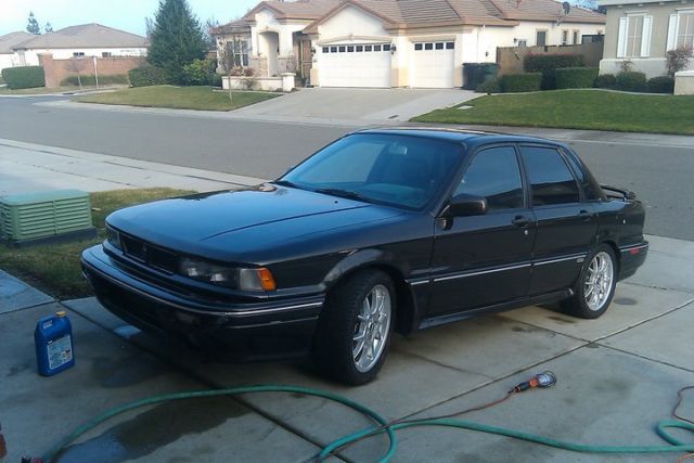 1992 Black Mitsubishi Galant Sedan