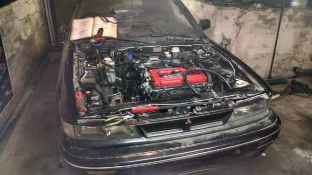 1992 Black Mitsubishi Galant Sedan