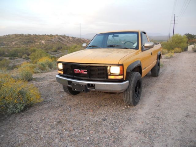 1992 Yellow GMC Sierra 2500 Regular Cab