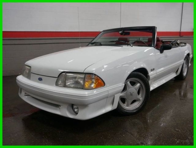 1992 White Ford Mustang Convertible