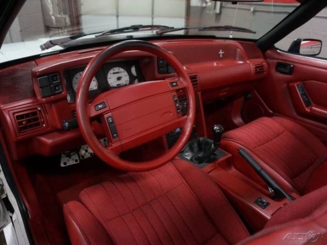 1992 White Ford Mustang Convertible