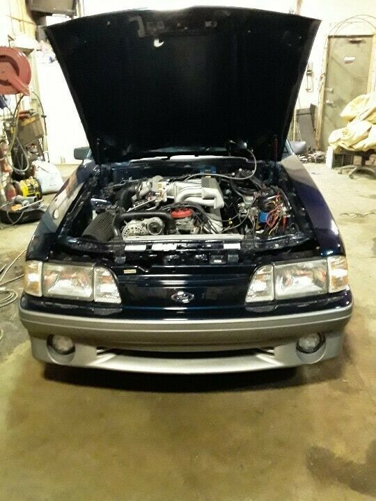 1992 Blue Ford Mustang Hatchback