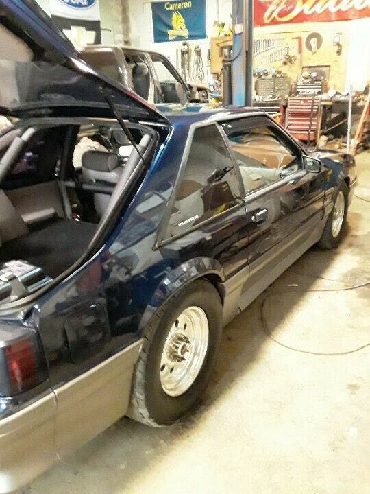 1992 Blue Ford Mustang Hatchback
