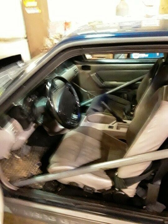 1992 Blue Ford Mustang Hatchback