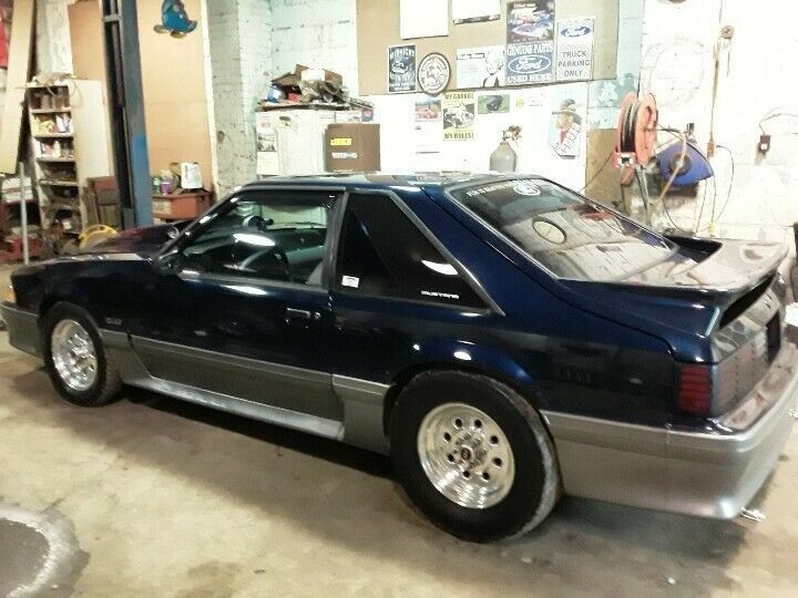 1992 Blue Ford Mustang Hatchback