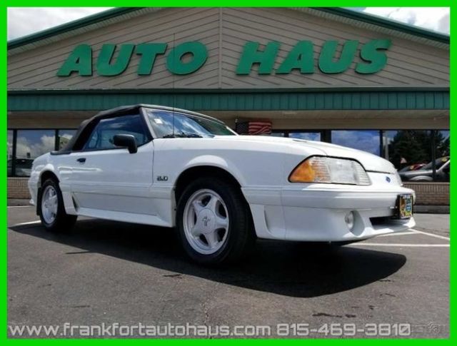 1992 White Ford Mustang Convertible