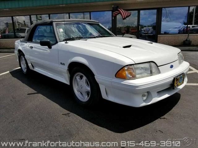 1992 White Ford Mustang Convertible