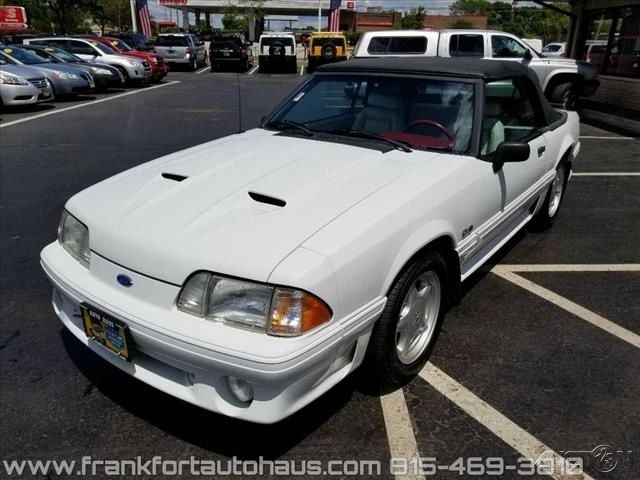 1992 White Ford Mustang Convertible