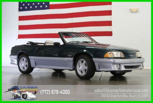 1992 Green Ford Mustang Convertible