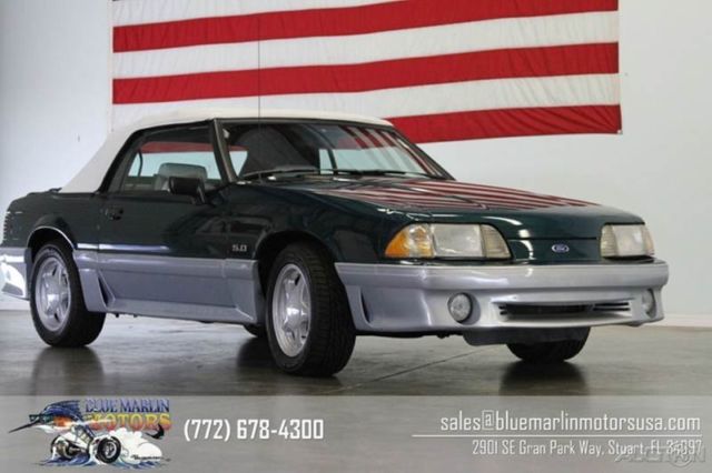 1992 Green Ford Mustang Convertible