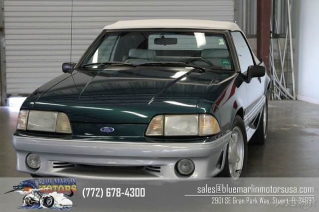 1992 Green Ford Mustang Convertible