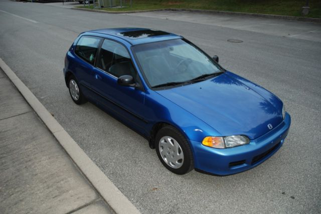 1992 Blue Honda Civic Hatchback