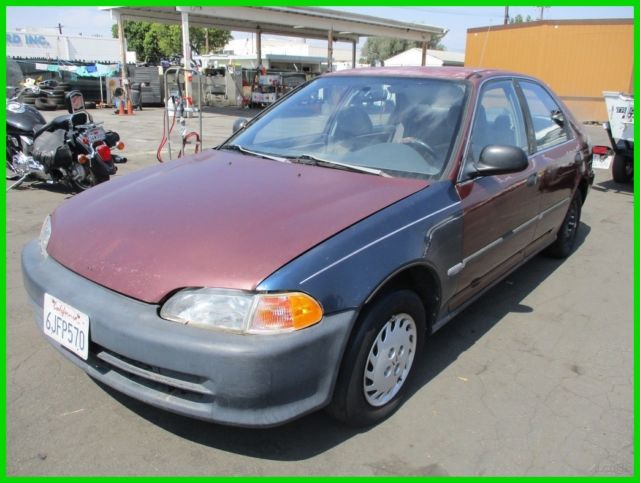 1992 Red Honda Civic Sedan