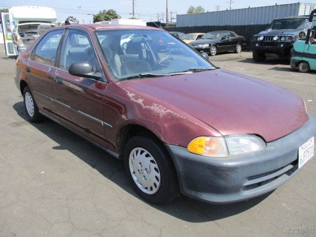 1992 Red Honda Civic Sedan