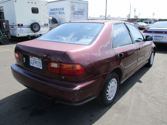 1992 Red Honda Civic Sedan