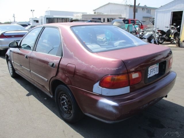 1992 Red Honda Civic Sedan