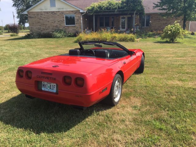 1992 Red Chevrolet Corvette Convertible