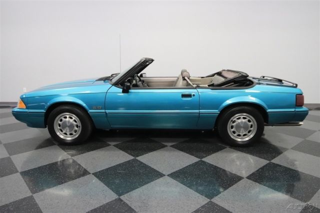 1992 Green Ford Mustang Convertible