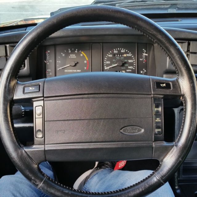 1992 White Ford Mustang Convertible