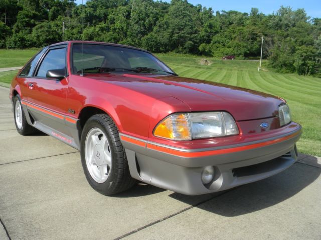 1992 Wild Strawberry Ford Mustang Hatchback