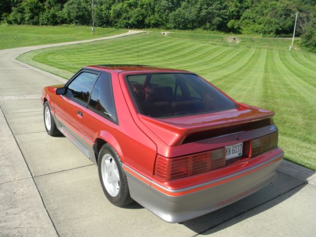 1992 Wild Strawberry Ford Mustang Hatchback
