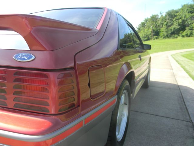1992 Wild Strawberry Ford Mustang Hatchback