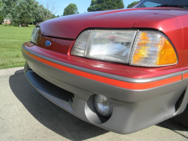 1992 Wild Strawberry Ford Mustang Hatchback