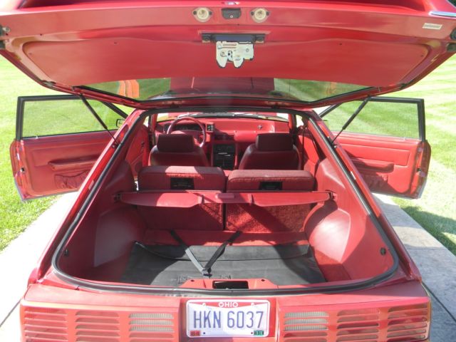 1992 Wild Strawberry Ford Mustang Hatchback