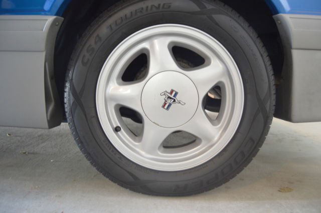 1992 Blue Ford Mustang Convertible