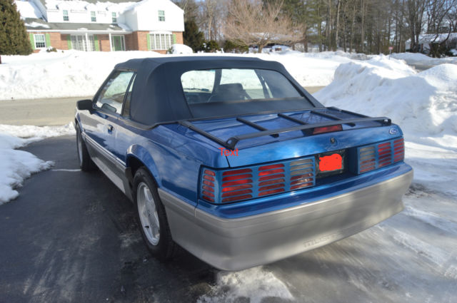 1992 Blue Ford Mustang Convertible